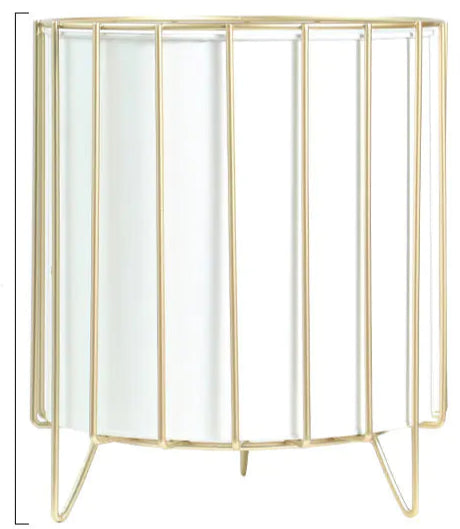 Nordic Style Iron Planter with Gold Trim