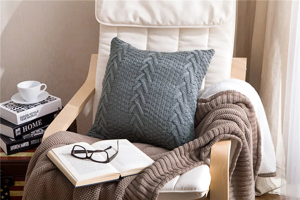 Modern Home Knitted Pillow