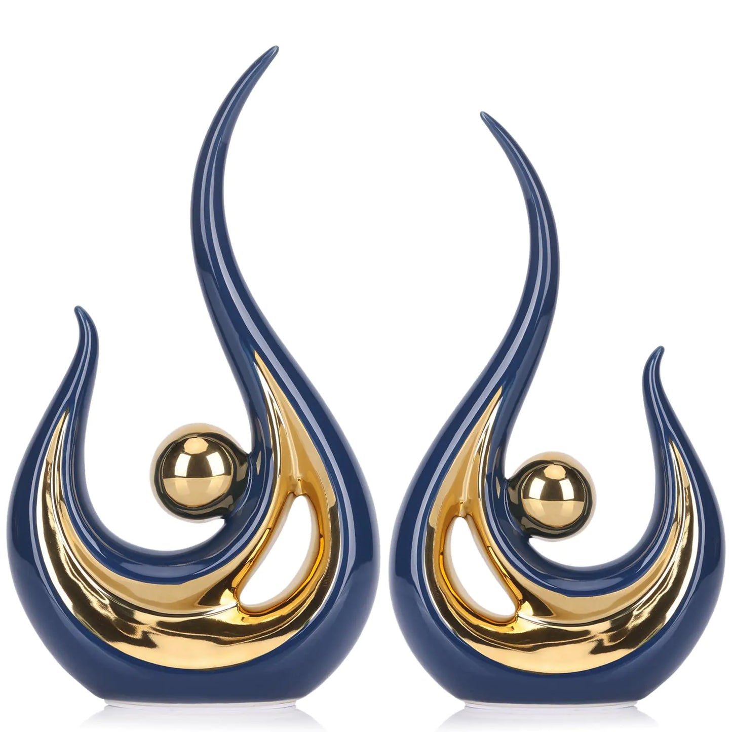 Contemporary Abstract Art Ceramic Statues