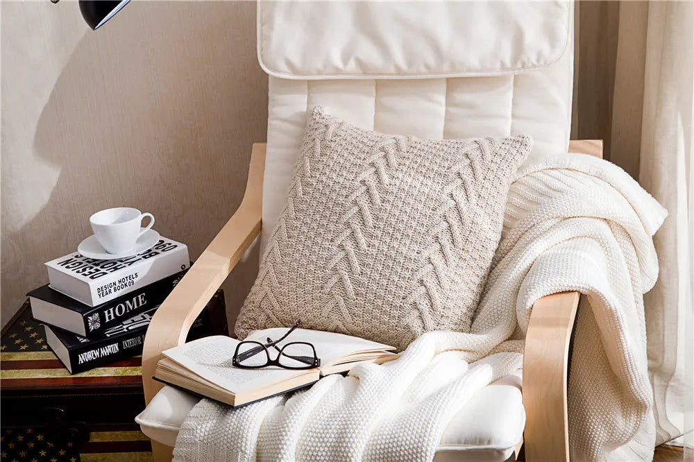 Modern Home Knitted Pillow