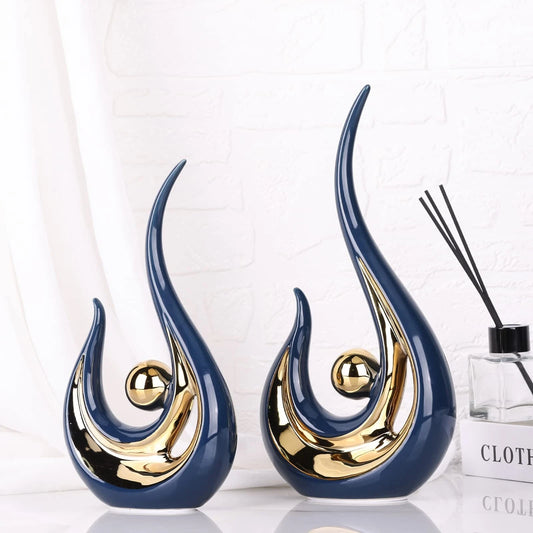 Contemporary Abstract Art Ceramic Statues