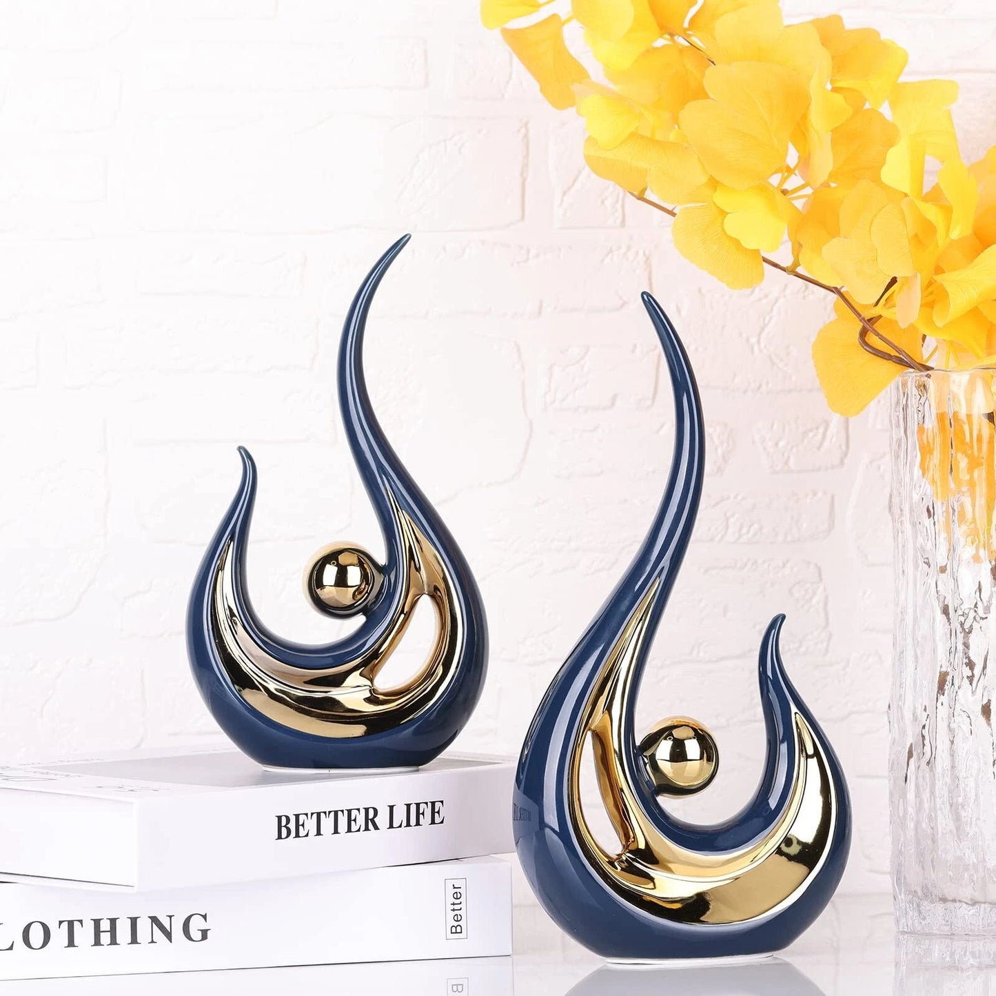 Contemporary Abstract Art Ceramic Statues