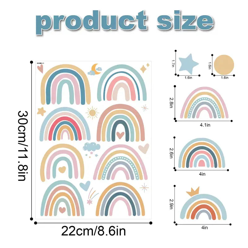 Rainbow Wall Stickers for Kids' Room